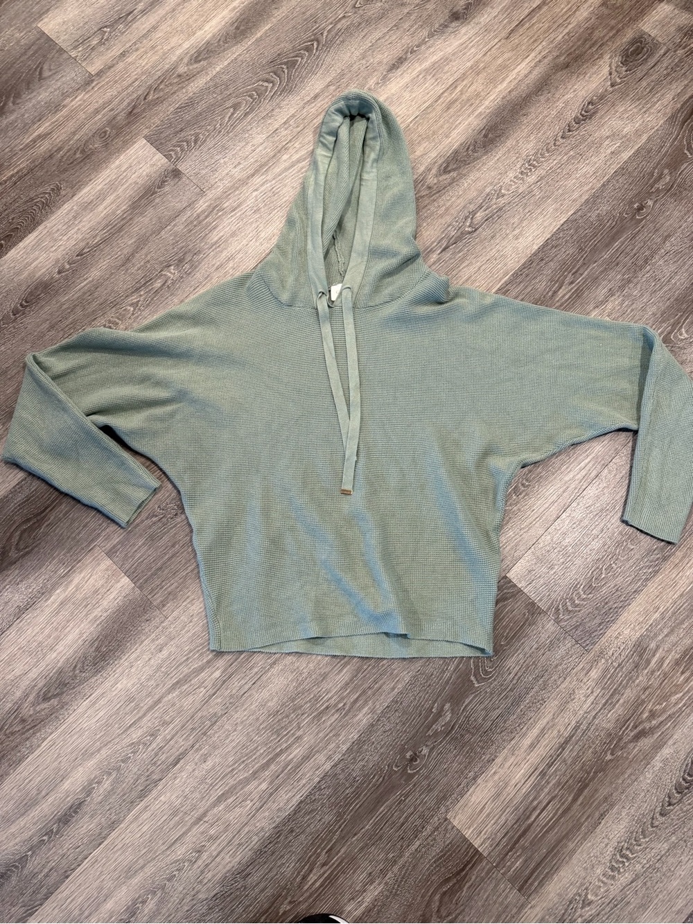 Cyrus Light Sage Hooded Knit Pullover